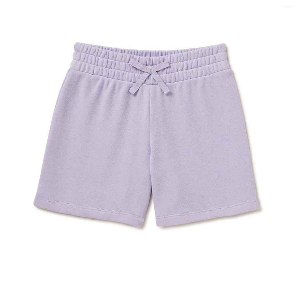 Wonder Nation Purple Elastic Waist Relaxed Fit Girls’ Fleece Shorts Size L 10/12